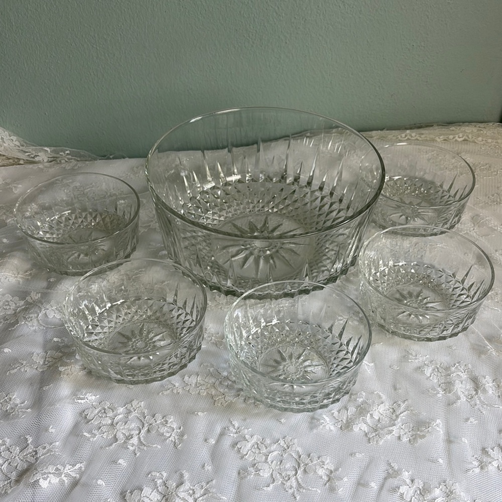 Arcorac USA Pressed Glass Serveware Salad 6 Piece Set